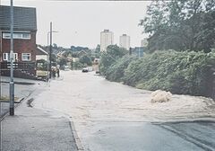 Hollington Floods Stonehouse Drive June 2009